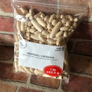1 pound of assorted wood bead mix great for making necklaces and crafts